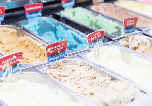 Cold Rock's selection of flavours.